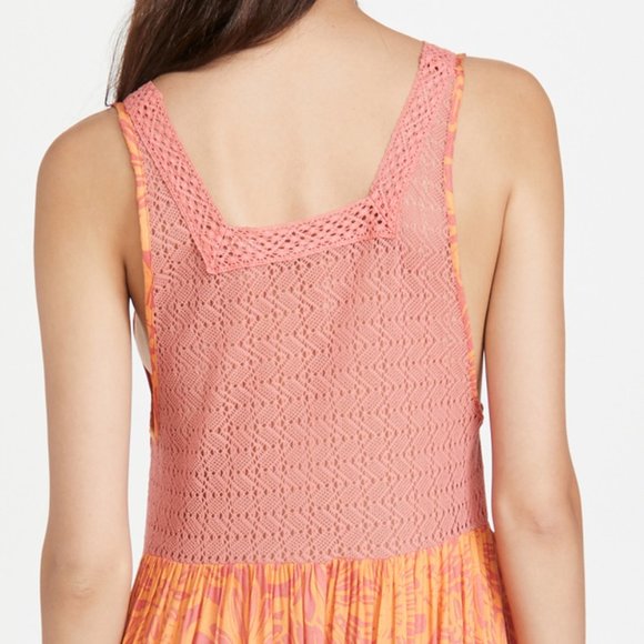 new  Free People Tiers For You printed maxi dress  491an - Picture 6 of 8